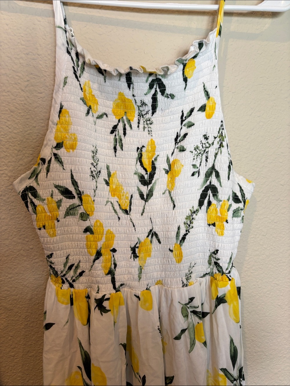 torrid 1X White Lemon-Print Midi Dress - Picture 3 of 7